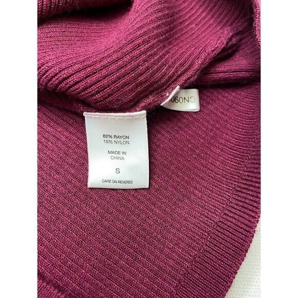 New York & Company Sweater Top Women's SMALL Purple Rivet-Accent Scoop-Neck Soft - Picture 9 of 9